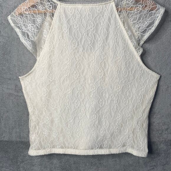 Y2k Babydoll Top 3X Lace Cap‎ Sleeve Cottage Fairy Feminine Romantic Coquette - Picture 6 of 11